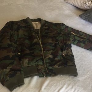 Camouflage bomber jacket